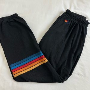 Aviator Nation Rainbow Stitch Sweatpants